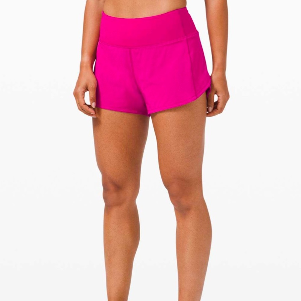 Lululemon speed up shorts mid rise 4” inseam ripened raspberry